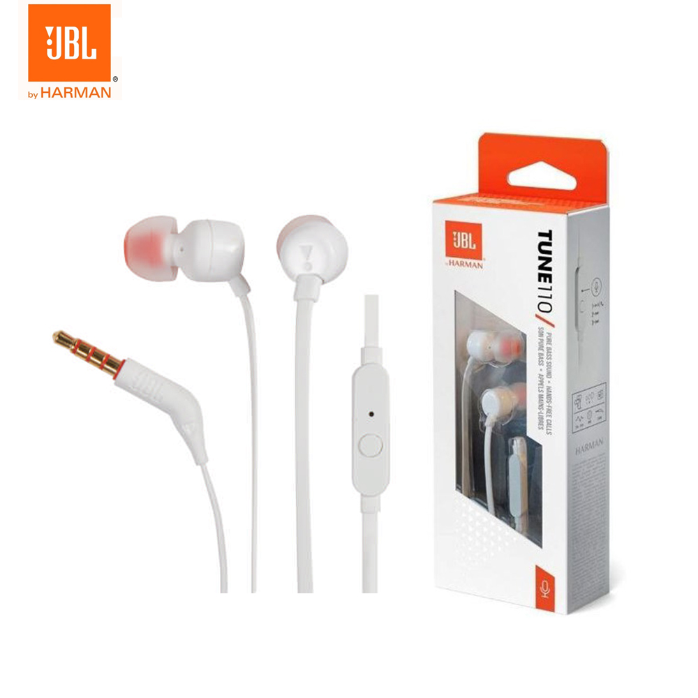 AURICULARES BLUETOOTH JBL T110 NEGRO IN EAR CABLE PLANO