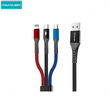 Cable De Carga Rpida 5.1A / 3 en 1 ( USB/A - USB-C/Lightning/MicroUSB ) 1.2M    X111