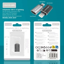 Adaptador Lightning - USB-C ,KOS-3036, USB/C-Lightning ,KOS-3047