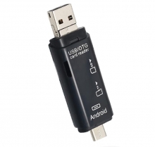 Lector de Tarjeta / OTG Type-C /USB/Micro USB/Tarjeta Micro SD/ Tarjeta SD 5en1  SLT-9931