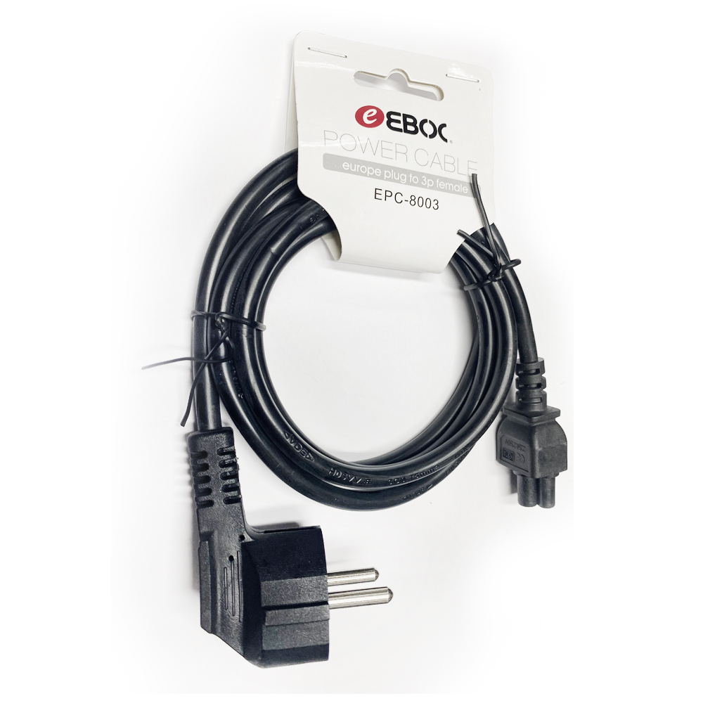 Cable de alimentación IEC-60320 20cm C5 a schuko macho EPC8003